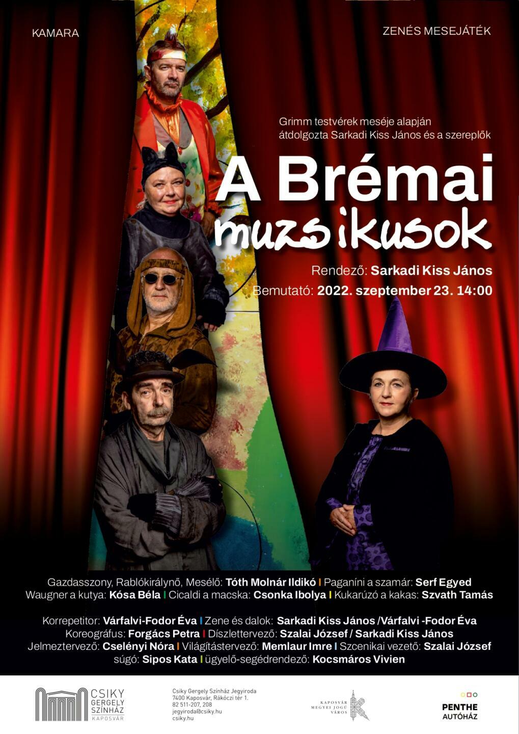 A(z) A Brémai muzsikusok című előadás plakátja